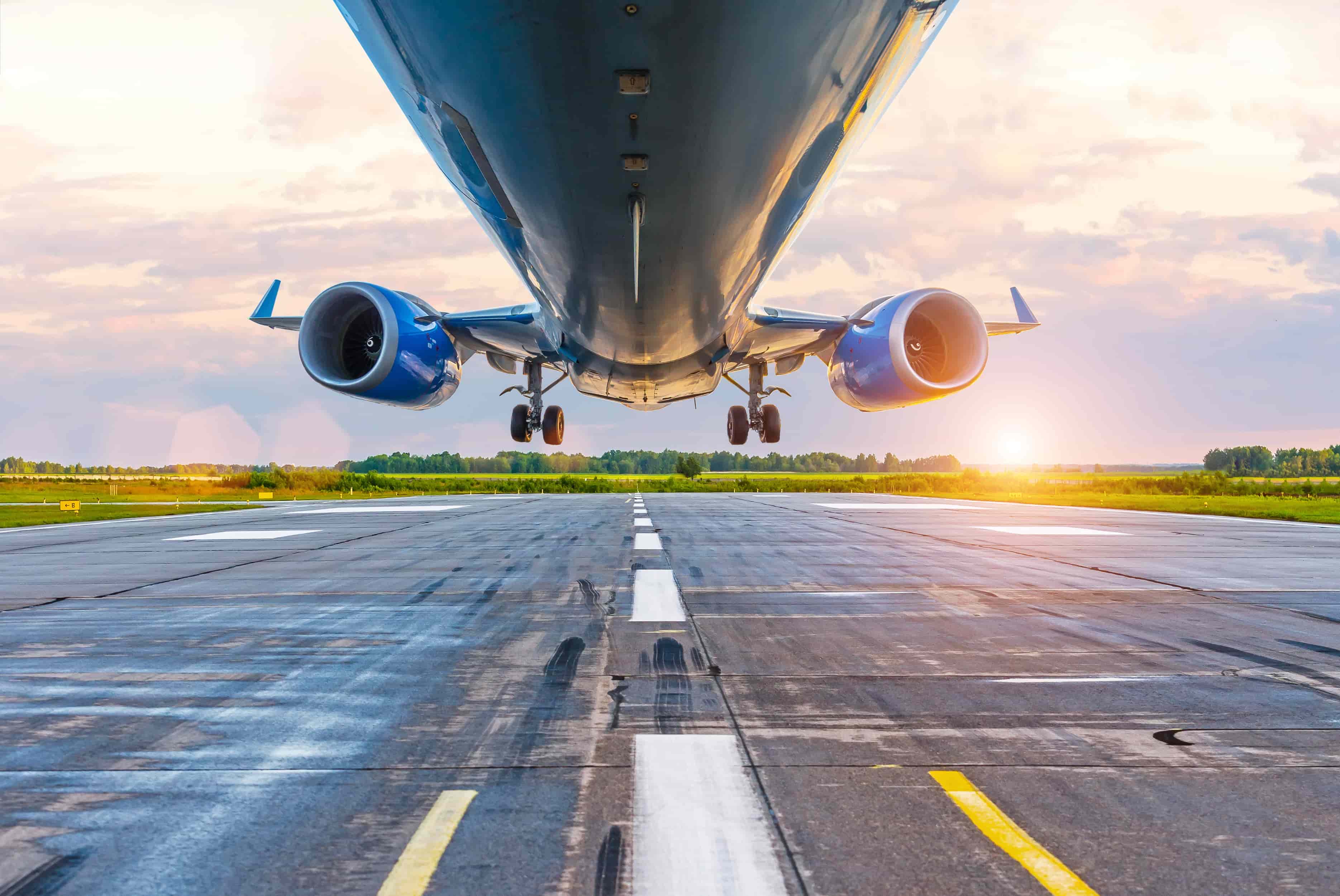 Jumbo jet taking off